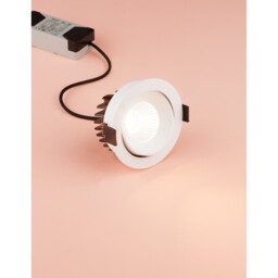 Blade 9cm Recessed Downlight White Aluminium LED 12W 720Lm 3000K IP65 - thumbnail 2