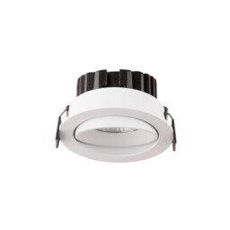 Blade 9cm Recessed Downlight White Aluminium LED 12W 720Lm 3000K IP65 - thumbnail 1