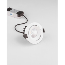 Blade 9cm Recessed Downlight White Aluminium LED 12W 720Lm 3000K IP65 - thumbnail 5