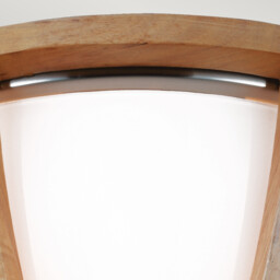 Allier Flush Mount, Light Wood, Brushed Steel, E27 - thumbnail 5