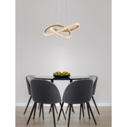 Medora Integrated LED Pendant Ceiling Light Brass Gold Aluminium LED 42W 3400Lm 3000K - thumbnail 2