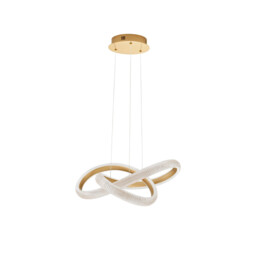 Medora Integrated LED Pendant Ceiling Light Brass Gold Aluminium LED 42W 3400Lm 3000K - thumbnail 1