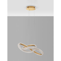 Medora Integrated LED Pendant Ceiling Light Brass Gold Aluminium LED 42W 3400Lm 3000K - thumbnail 3