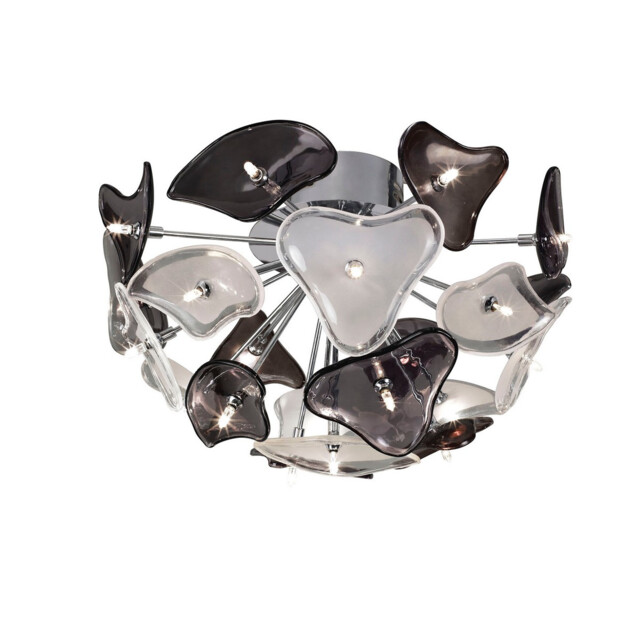 Otto Ceiling 21 Light G4, Polished Chrome/Black Glass, NOT LED/CFL Compatible - image 1
