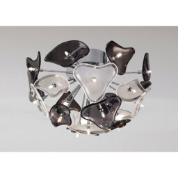 Otto Ceiling 21 Light G4, Polished Chrome/Black Glass, NOT LED/CFL Compatible - thumbnail 2