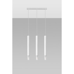 Wezyr Bar Pendant Ceiling Light, White, 3x G9 - thumbnail 2