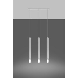 Wezyr Bar Pendant Ceiling Light, White, 3x G9 - thumbnail 3