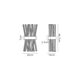 Hornby 2 Light E14, Wall Lamp E14, Matt Black, Champagne Glass - thumbnail 2