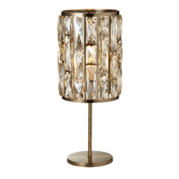 Bijou Table Lamp Antique Brass, Champagne Glass - thumbnail 1