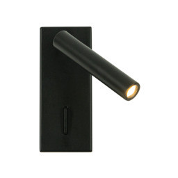 Lyra Reading Wall Light Black Matt LED 3000K - thumbnail 1