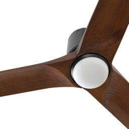Heywood Tub 132cm LED Ceiling Fan Black, Walnut Blades - thumbnail 3