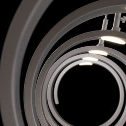 HELIX LED Swirl Pendant Ceiling Light White, Silver 2400lm 3000K 125x13.5cm - thumbnail 2