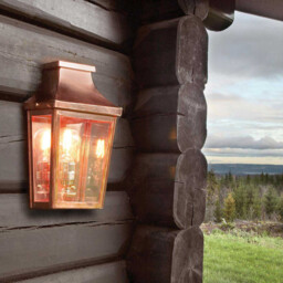 Chelsea 1 Light Outdoor Wall Half Lantern Light Copper IP44, E27 - thumbnail 2