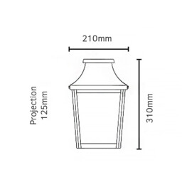 Chelsea 1 Light Outdoor Wall Half Lantern Light Copper IP44, E27 - thumbnail 3