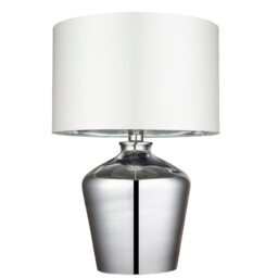 Waldorf Table Lamp Chrome Glass, E27 - thumbnail 5