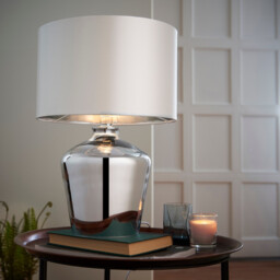 Waldorf Table Lamp Chrome Glass, E27 - thumbnail 2