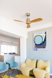 Lantau 107cm Ceiling Fan Matt Nickel - Pine Blades - thumbnail 2
