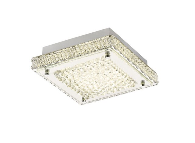 Amelia Flush Ceiling 12W 1200lm LED 4000K Stainless Steel, Crystal - image 1