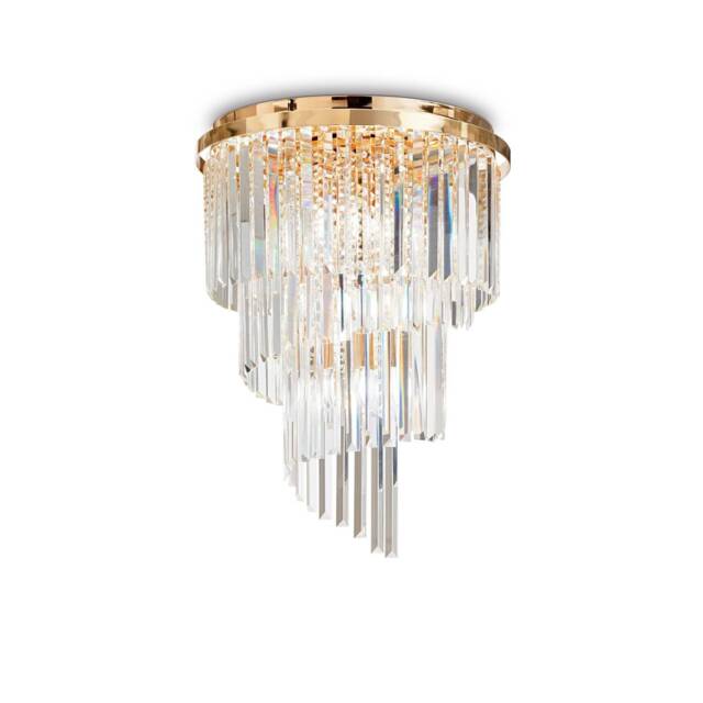 Carlton 12 Light Ceiling Light Chandelier Gold, E14