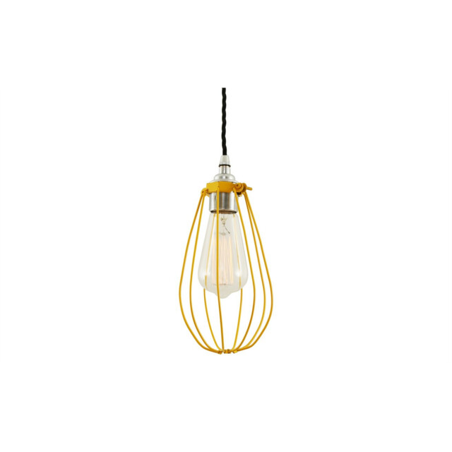 Vox cage Pendant, Chrome, Yellow