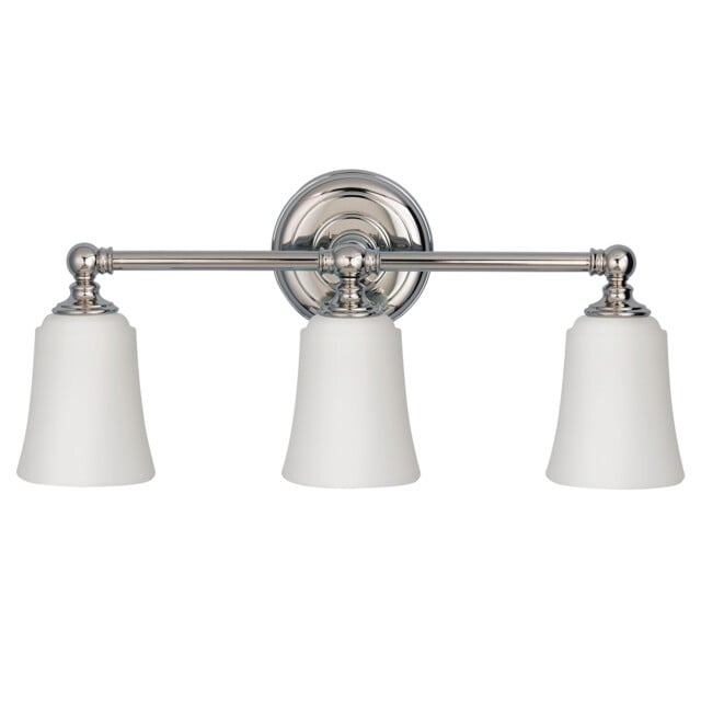 Huguenot Lake 3 Light Bathroom Over Mirror Light Polished Chrome IP44, G9 - image 1