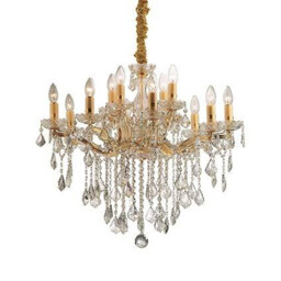 Florian  12 Light Crystal Chandelier Gold Finish, E14 - thumbnail 2