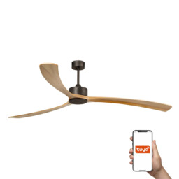 Kauai XXL Ceiling Fan Dark Brown, Pine Tuya Smart System - thumbnail 1
