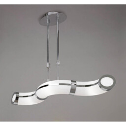 Guss Telescopic E27 3 Light E27 Bar, Polished Chrome, White Acrylic - thumbnail 2