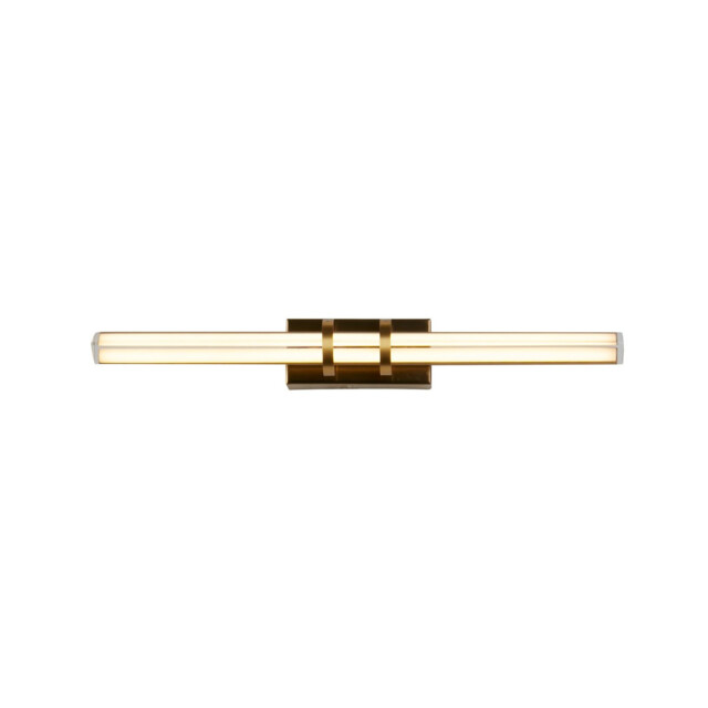 Parma LED Wall Lamp, Satin Brass Metal & Clear Glass - image 1