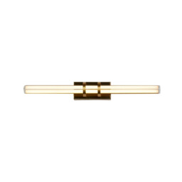 Parma LED Wall Lamp, Satin Brass Metal & Clear Glass