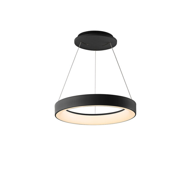 Niseko II Ring Pendant 38cm 30W LED, 2700K-5000K Tuneable, 2250lm, Remote Control & APP, Black, 3yrs Warranty - image 1