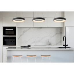Niseko II Ring Pendant 38cm 30W LED, 2700K-5000K Tuneable, 2250lm, Remote Control & APP, Black, 3yrs Warranty - thumbnail 3