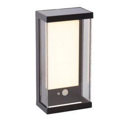 Solar LED Wall Light with PIR Motion Sensor Black