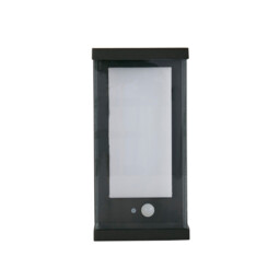 Solar LED Wall Light with PIR Motion Sensor Black - thumbnail 3