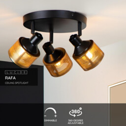 Rafa Classic Ceiling Spotlight - Ø 35cm - 3xE14 - Black - thumbnail 3