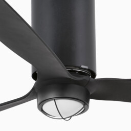 Mini-Tube LED Matt Black Ceiling Fan with DC Motor, 3000K - thumbnail 5