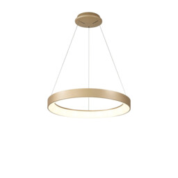 Niseko II Ring Pendant 50cm 40W LED, 2700K-5000K Tuneable, 2950lm, Remote Control & APP, Gold, 3yrs Warranty - thumbnail 1