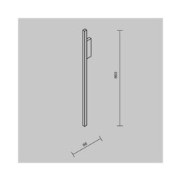 Halo Modern Integrated LED Wall Lamp Brass 760lm White Shade - thumbnail 2