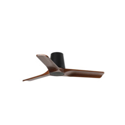 Heywood Tub 90cm Ceiling Fan Black, Walnut Blades
