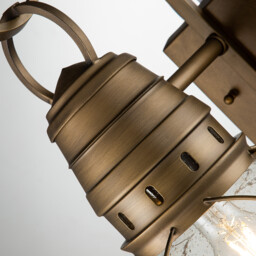 Kichler Bridgepoint Outdoor Wall Lantern Natural Brass, IP44 - thumbnail 3