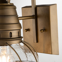 Kichler Bridgepoint Outdoor Wall Lantern Natural Brass, IP44 - thumbnail 5