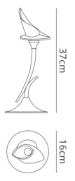 Flavia Table Lamp 1 Light G9, Black Chrome - thumbnail 2