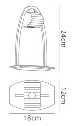 Alfa Table Lamp 1 Light G9, French Gold - thumbnail 2