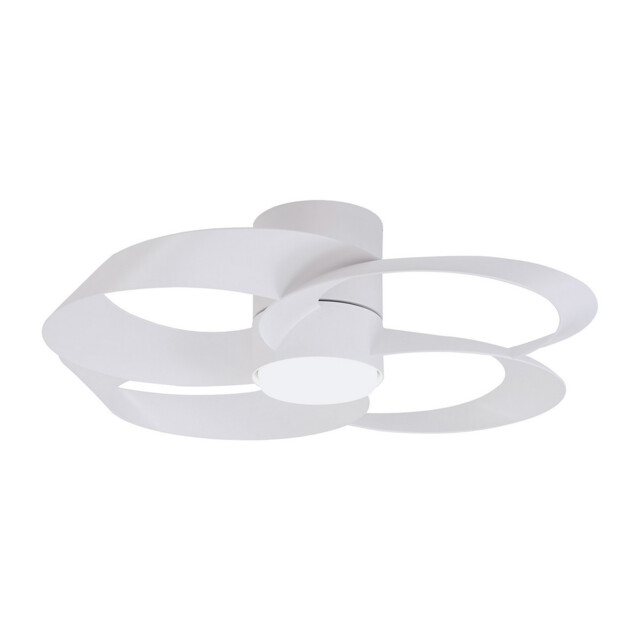 Rose 24W LED Dimmable Ceiling Light With Built-In 25W DC Reversible Fan, Remote Control 2700-5000K, 1800lm, White - image 1