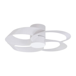 Rose 24W LED Dimmable Ceiling Light With Built-In 25W DC Reversible Fan, Remote Control 2700-5000K, 1800lm, White - thumbnail 1