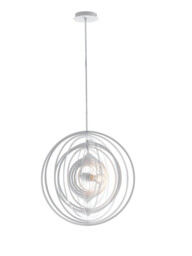 CLUB Spherical Pendant Ceiling Light White 50cm