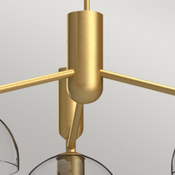 Alora Mood Jude Multi Arm Pendant Ceiling Light Contemporary Brushed Gold 3x E27 - thumbnail 2
