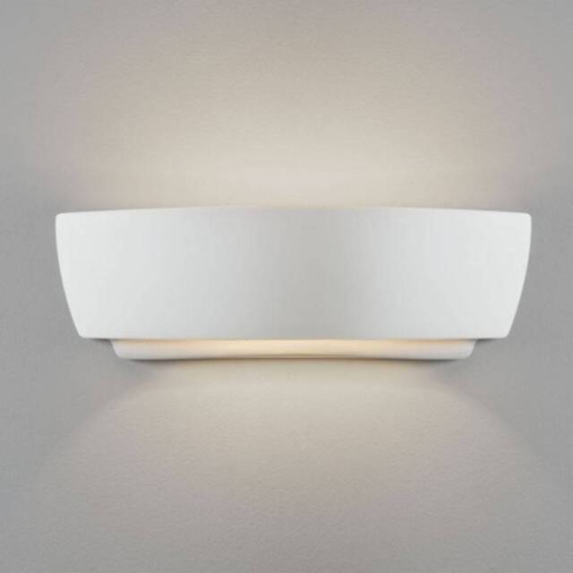 Kyo 1 Light Indoor Wall Light White Ceramic Plaster, E27