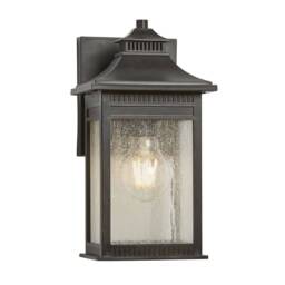 Livingston 1 Light Small Coastal Wall Lantern - Imperial Bronze Finish, E27 - thumbnail 1