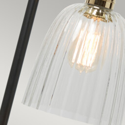 Douille 1 Light Table Lamp Polished Brass, Black, E27 - thumbnail 3